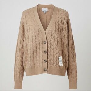 Old Navy Women's Brown Cable Knit Cardigan